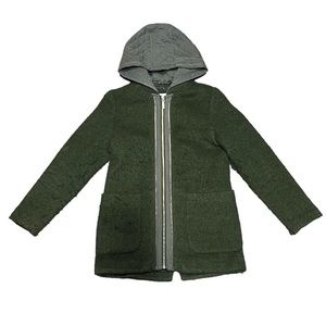 Bernardo Womens Green Textured Wool Blend Jacket Coat XS